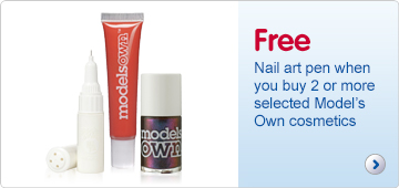 Free gift when you buy 2 or more selected Model's Own cosmetics